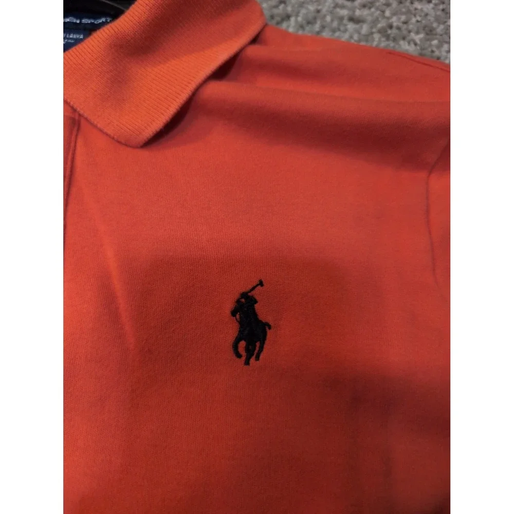 Kids Ralph Lauren Sport‎ Orange Cotton Polo Shirt with Embroidered Pony